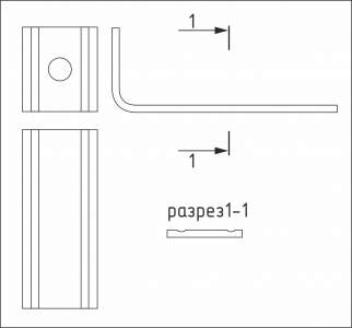 кронштейн 50x200 1,5 мм