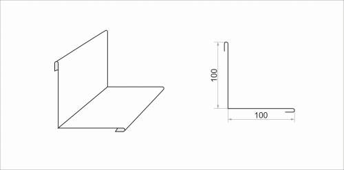 Угол внутренний 100х100 оцинк